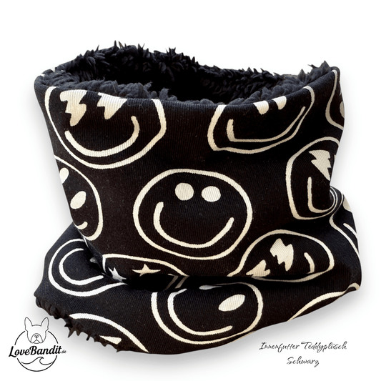 Hundeloop Hundeschal Smiley Black & White Lovebandit