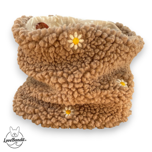 Hundeloop Hundeschal Teddy Gänsebluemchen beige