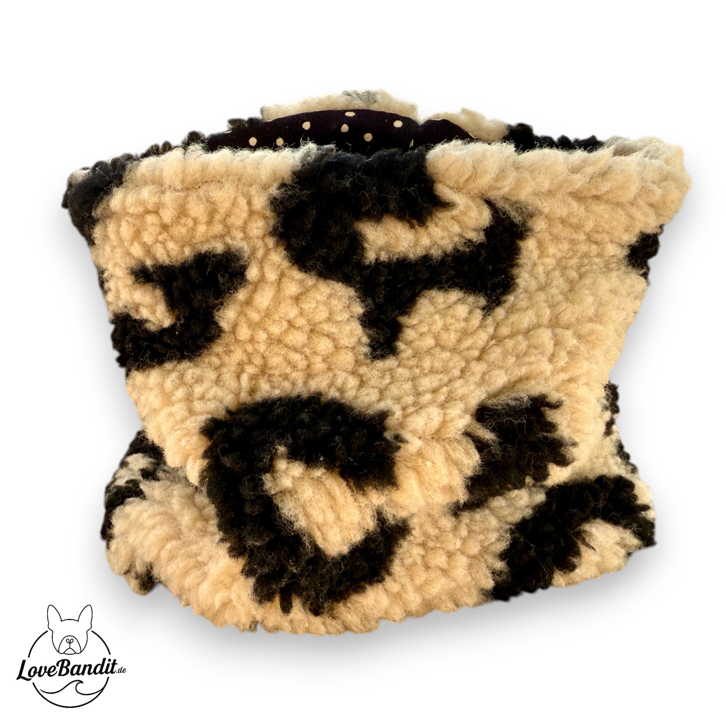 Hundeloop Hundeschal – Teddy Leo Beige Schwarz