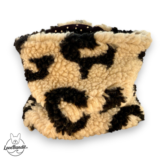 Hundeloop Hundeschal – Teddy Leo Beige Schwarz