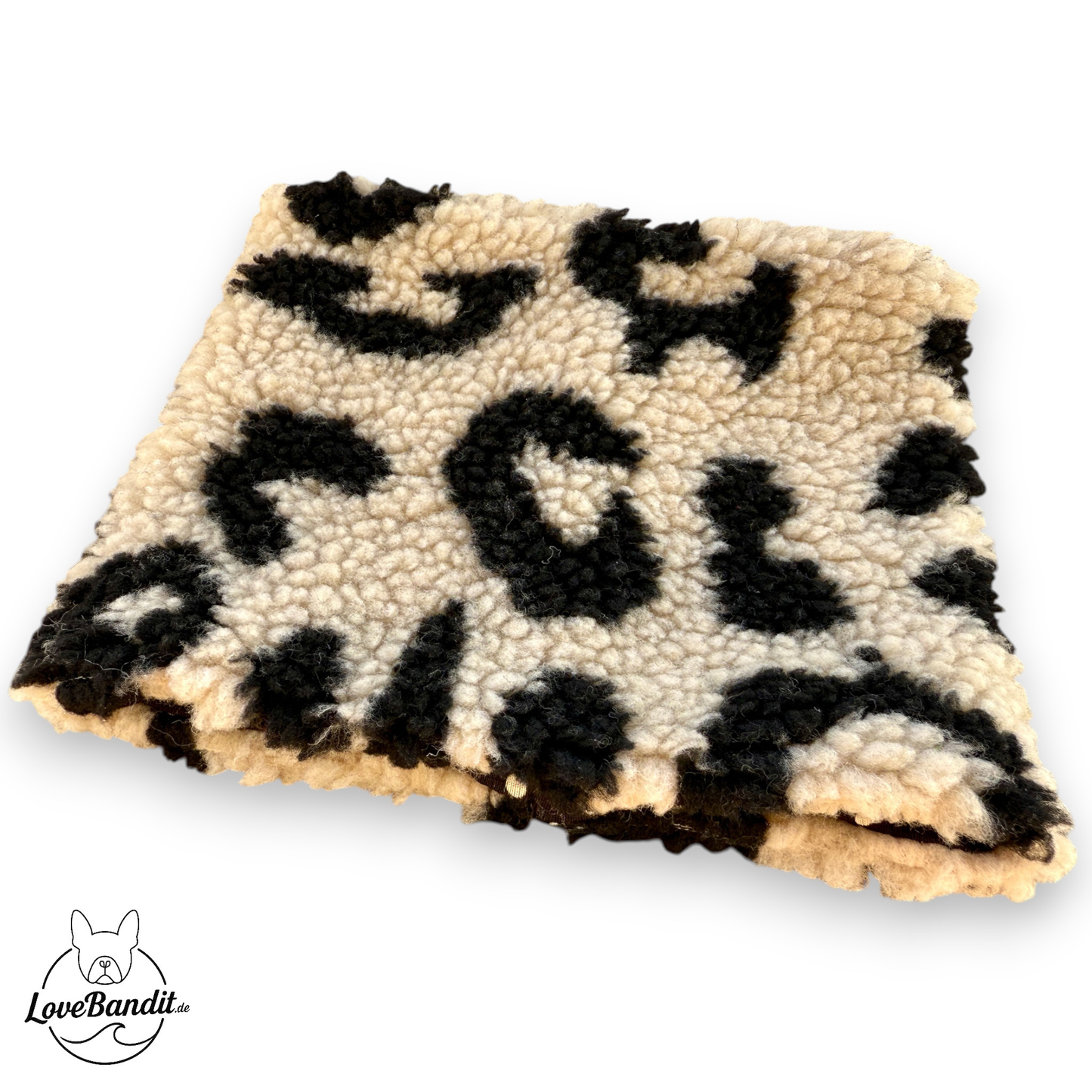 Hundeloop Hundeschal – Teddy Leo Beige Schwarz
