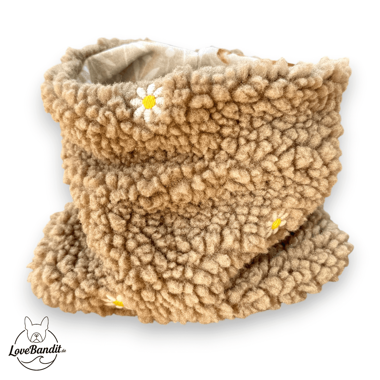 Hundeloop Hundeschal Teddy Gänseblümchen beige Lovebandit