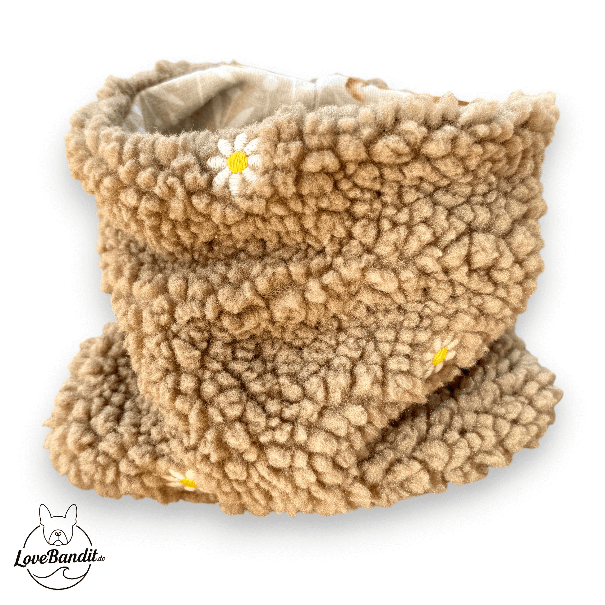 Hundeloop Hundeschal Teddy Gänseblümchen beige Lovebandit