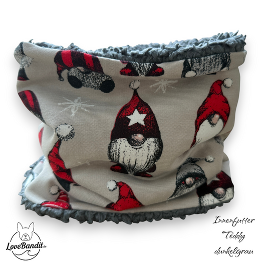 Hundeloop Hundeschal "Weihnachts Wichtel" beige Lovebandit