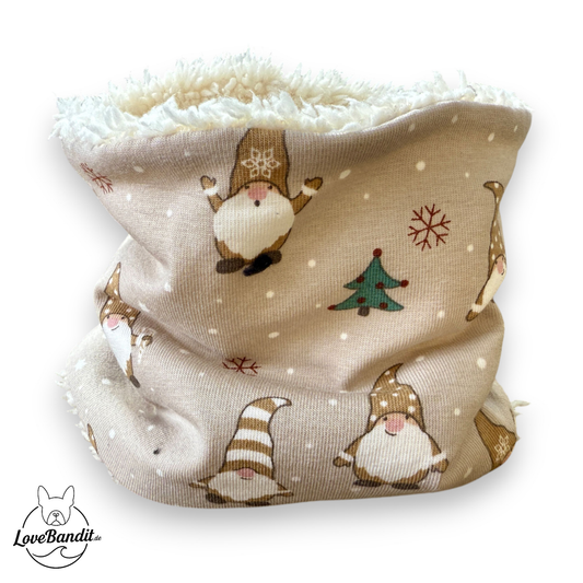 Hundeloop Hundeschal Weihnachtswichtel Beige 🎅✨