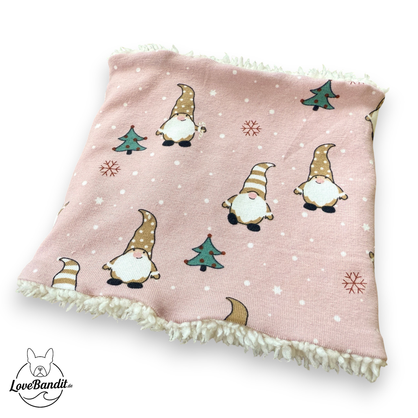 Hundeloop Hundeschal Weihnachtswichtel Rosé 🎄✨