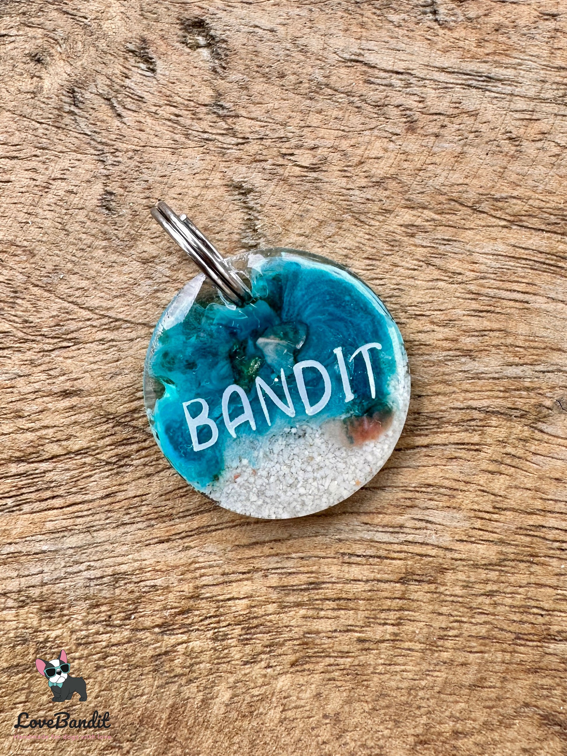 Besondere leichte Hundemarke Meer aus Resin Visitenkarte - LoveBandit