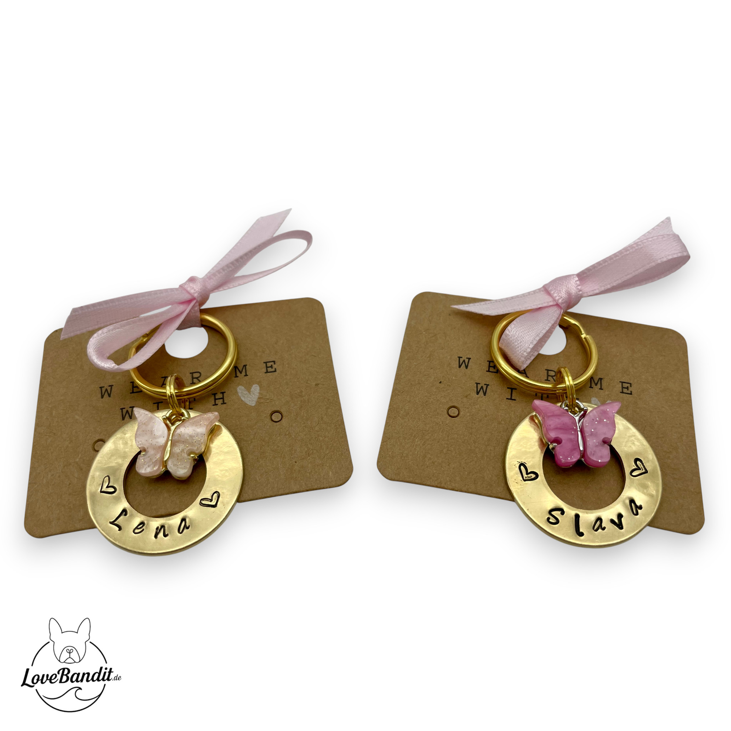 Hundemarke Donut Ring goldfarben Anhänger Lovebandit