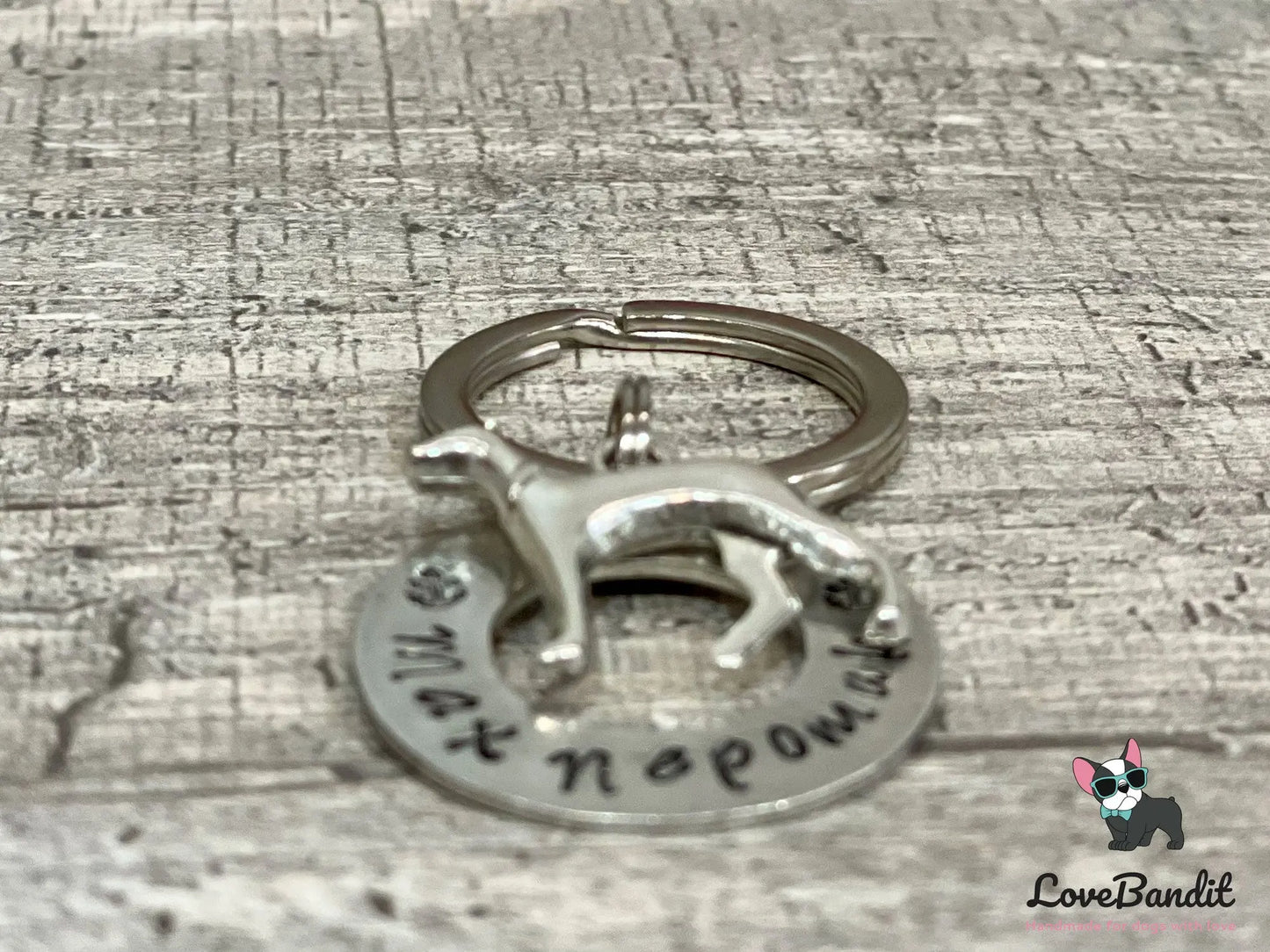 Hundemarke Ring personalisierbar "Windhund Liebe" Galgo Whippet - LoveBandit