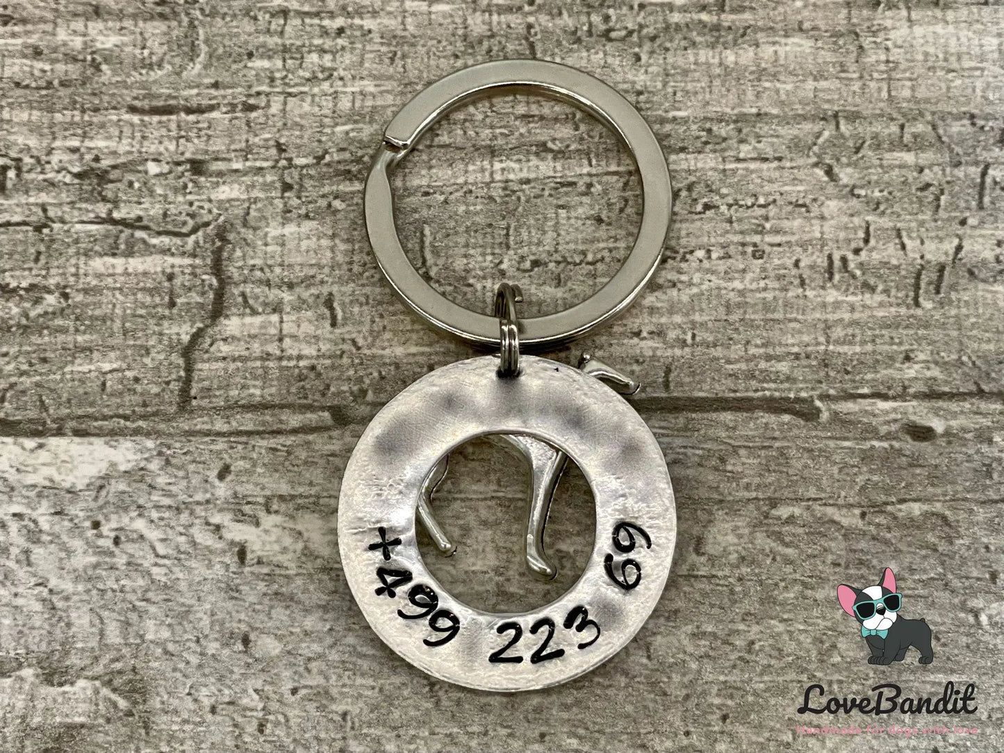 Hundemarke Ring personalisierbar "Windhund Liebe" Galgo Whippet - LoveBandit