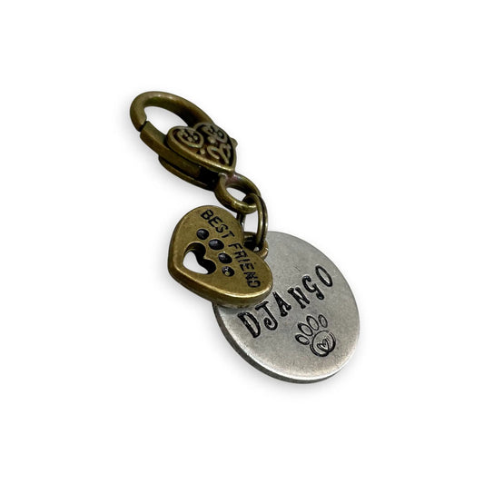 Hundemarke Best Friend aus Antik Messing silber - LoveBandit