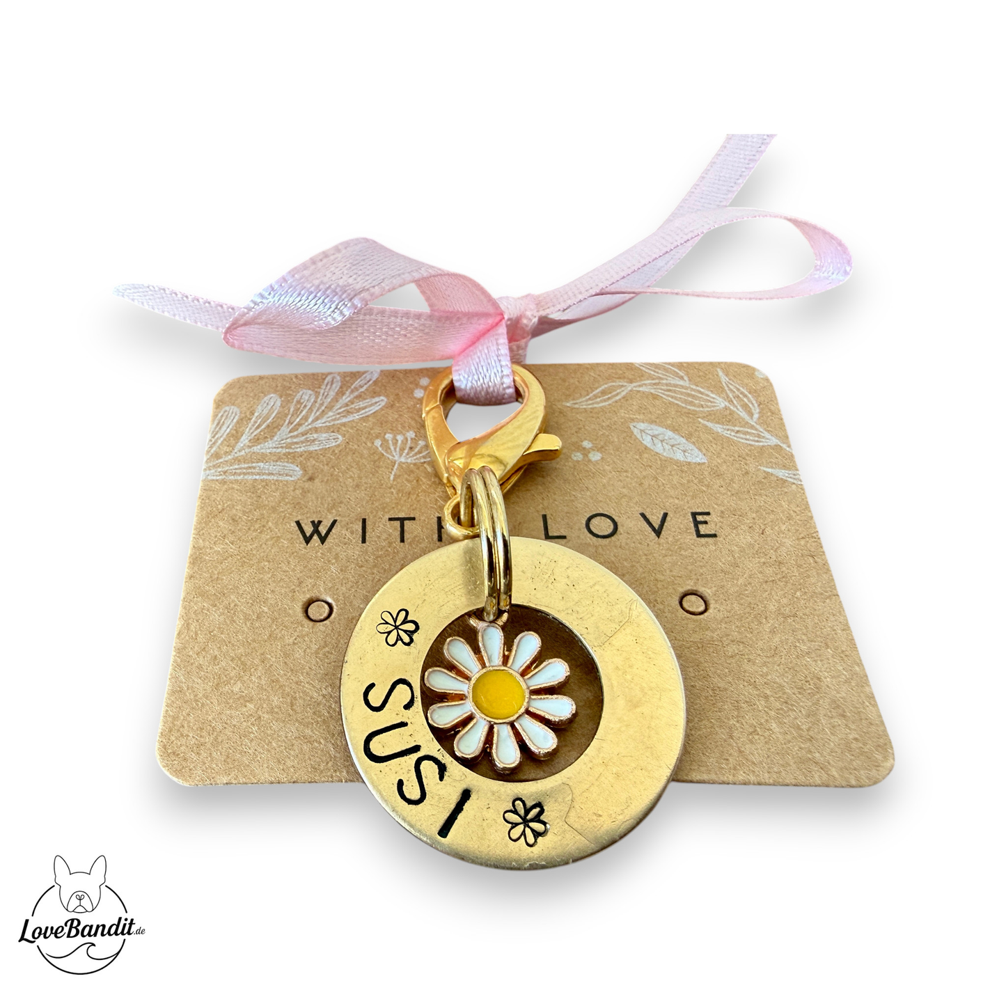 Hundemarke Donut Ring goldfarben Lovebandit