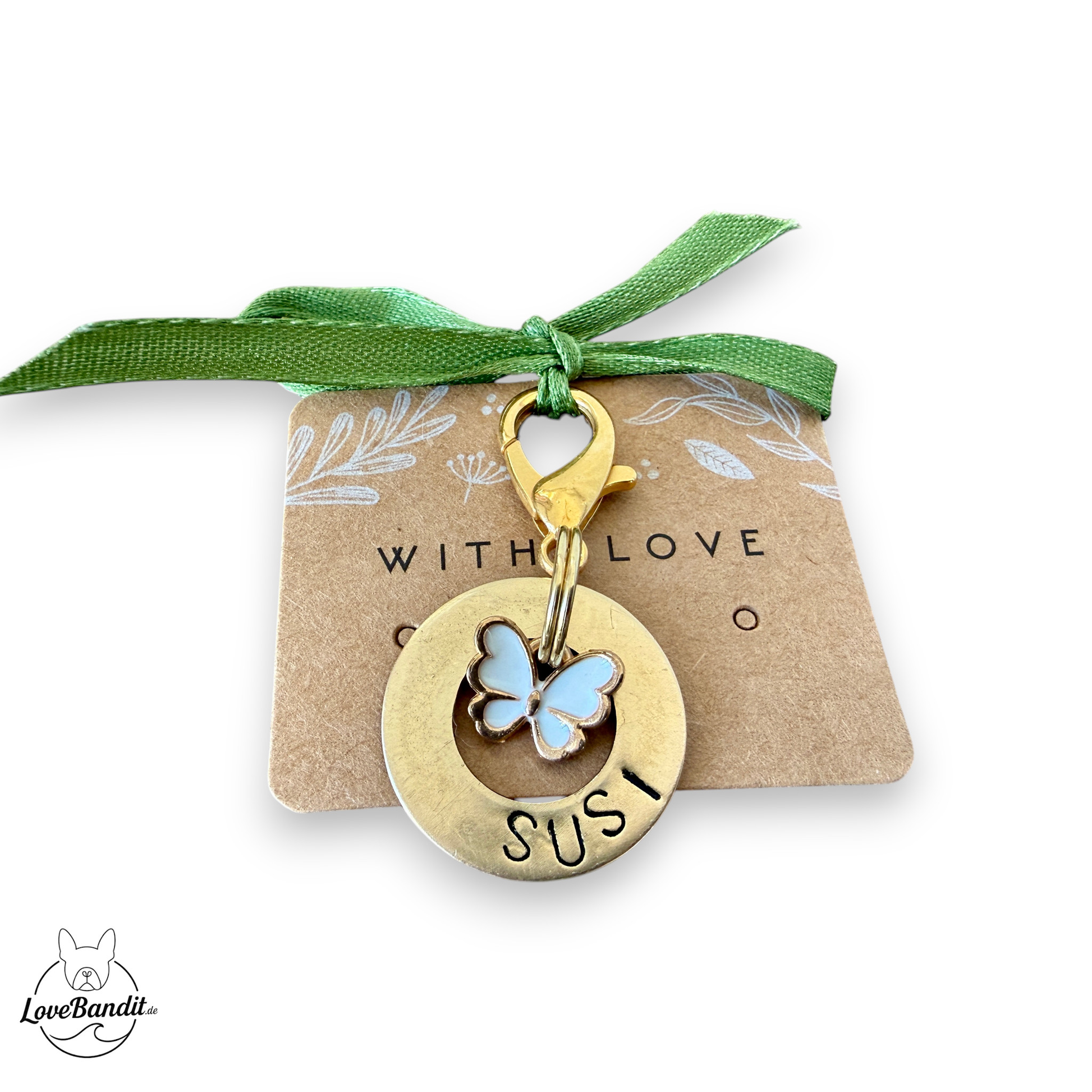 Hundemarke Donut Ring goldfarben Lovebandit