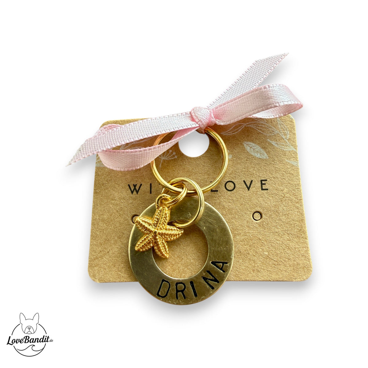 Hundemarke Donut Ring goldfarben Lovebandit