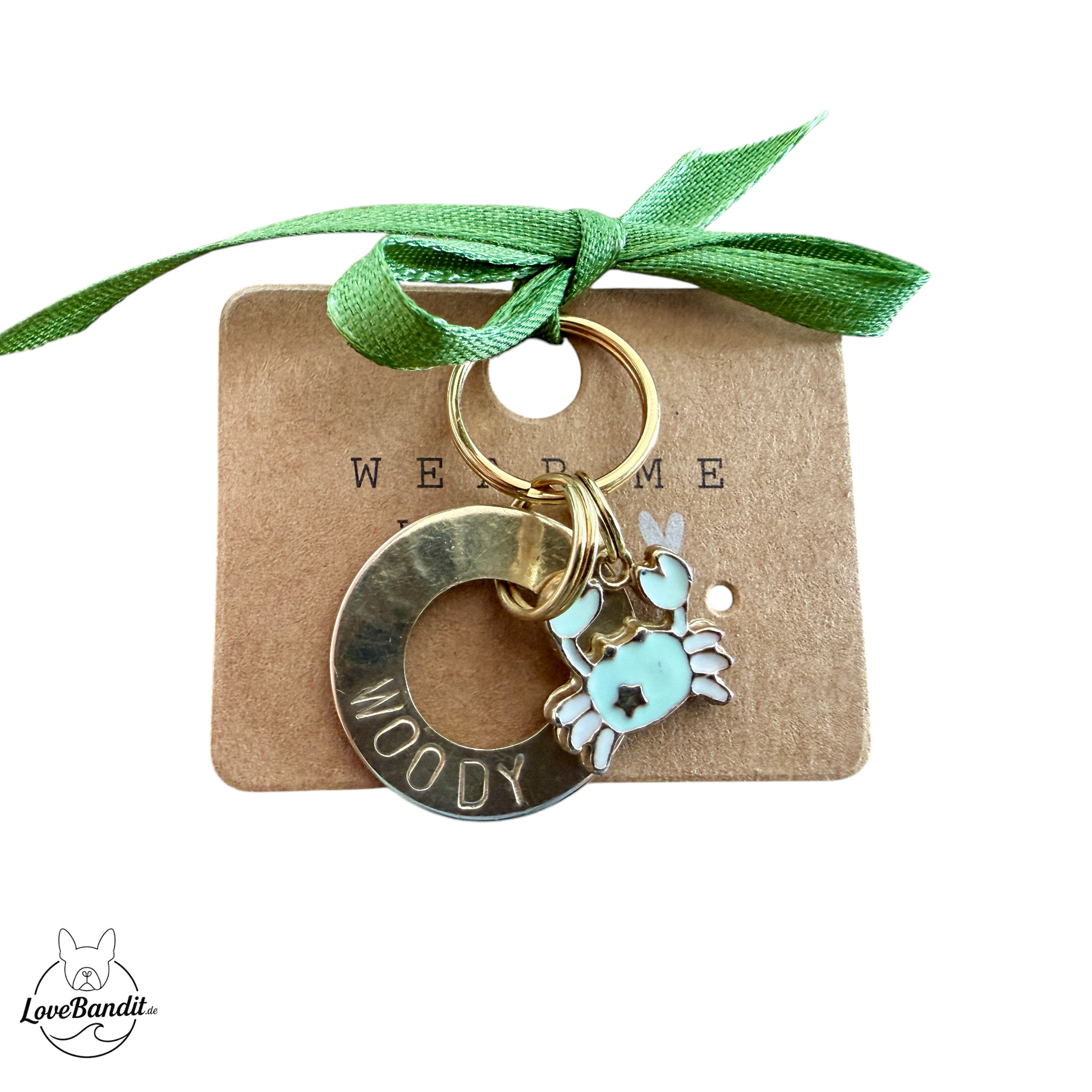 Hundemarke Donut Ring goldfarben Lovebandit