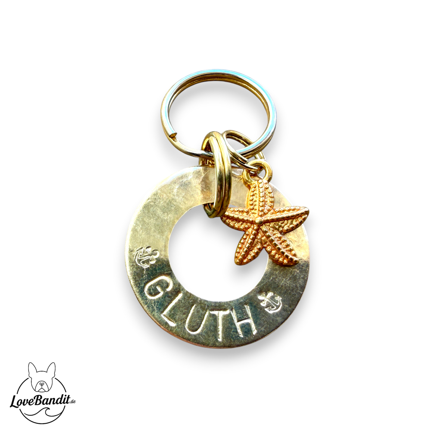 Hundemarke Donut Ring goldfarben Lovebandit