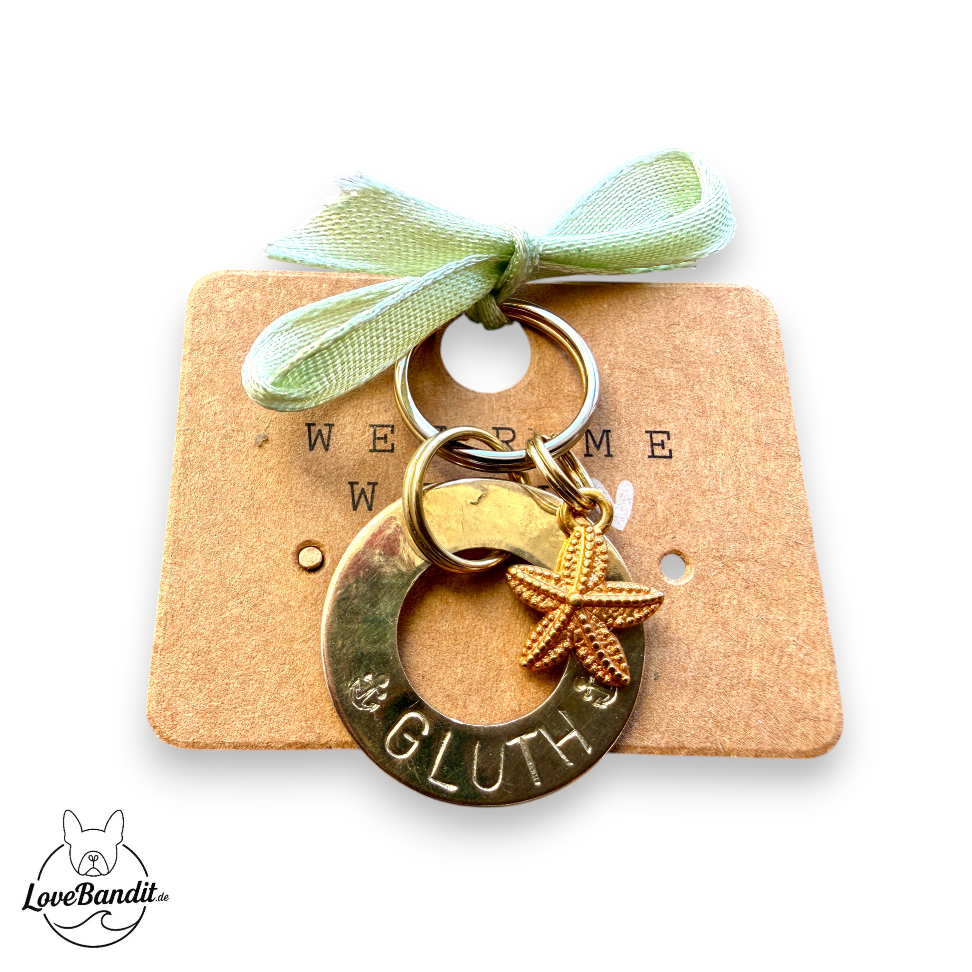 Hundemarke Donut Ring goldfarben Lovebandit
