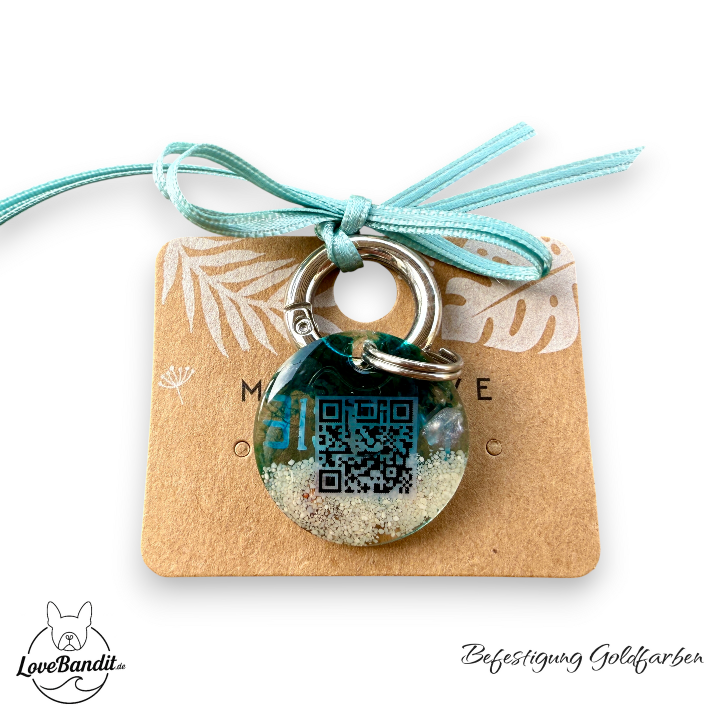 Besondere leichte Hundemarke Meer aus Resin Visitenkarte LoveBandit