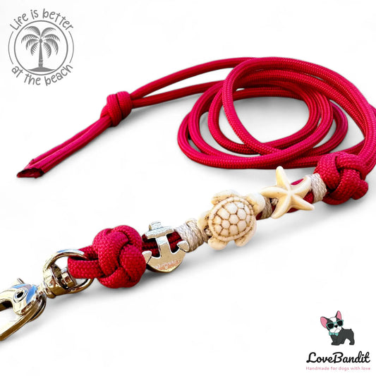 Hundepfeifenband "Meerliebe" aus Paracord - passend zu EM Keramik Halsband Lovebandit