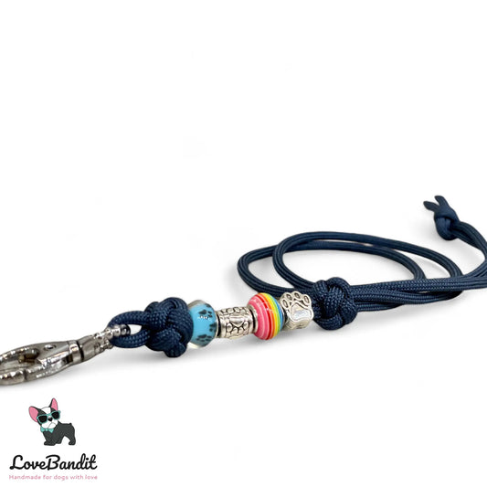 Hundepfeifenband "Pride Blau" aus Paracord Lovebandit