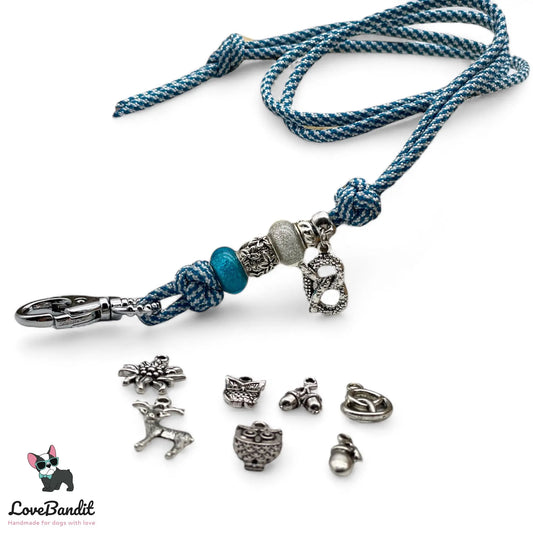 Hundepfeifenband Wiesn aus Paracord blau - LoveBandit