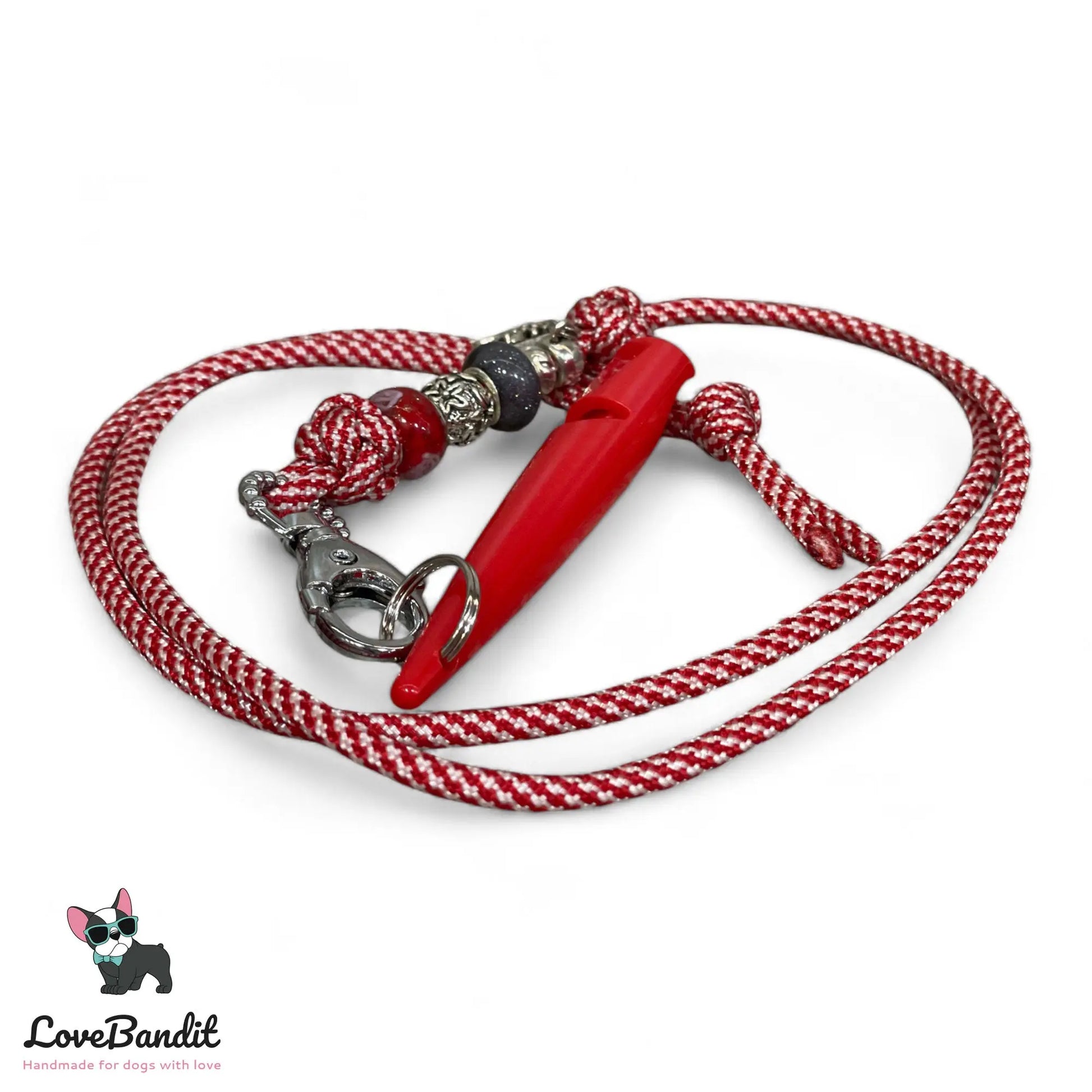 Hundepfeifenband Wiesn aus Paracord rot - LoveBandit