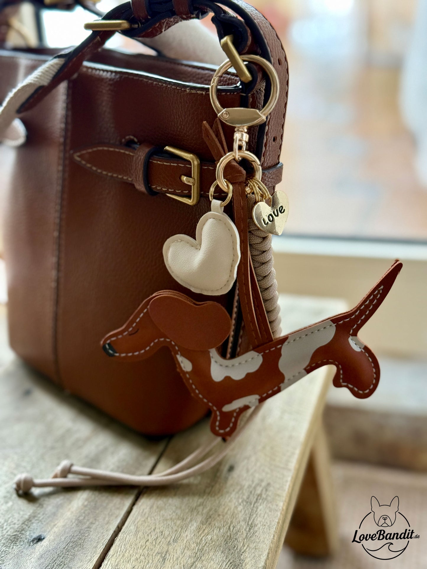 Taschenanhänger Bag Charm Dachshund Love