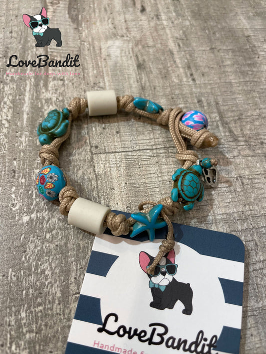 Armband - EM Keramik Armband "Friends" Into the Blue passend zum EM Hundehalsband Lovebandit