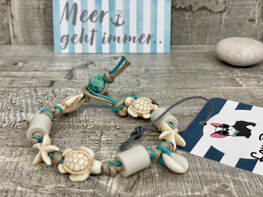 Kopie von Armband - EM Keramik Armband "Friends" Schildkröten&Seesterne passend zum EM Hundehalsband Lovebandit