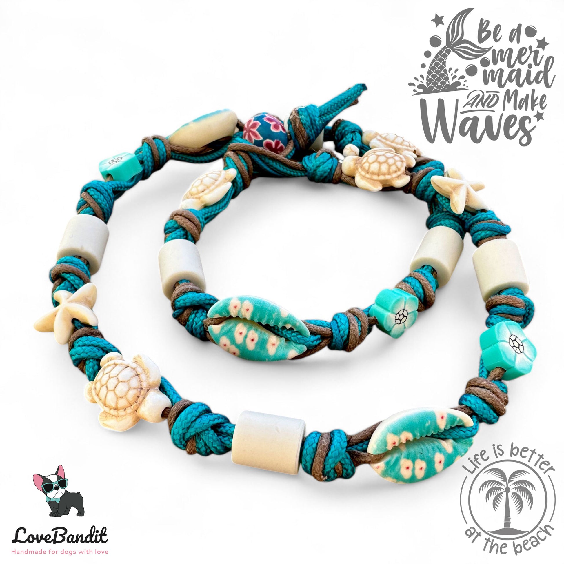 EM Keramik Halsband "Mermaid" Mermaidblue Lovebandit