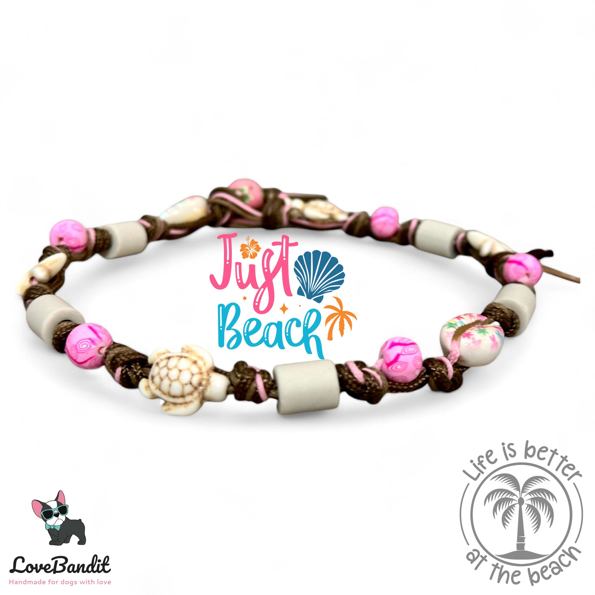 EM Keramik Halsband "MAUI Girl" Pink (Pink Natur) Lovebandit