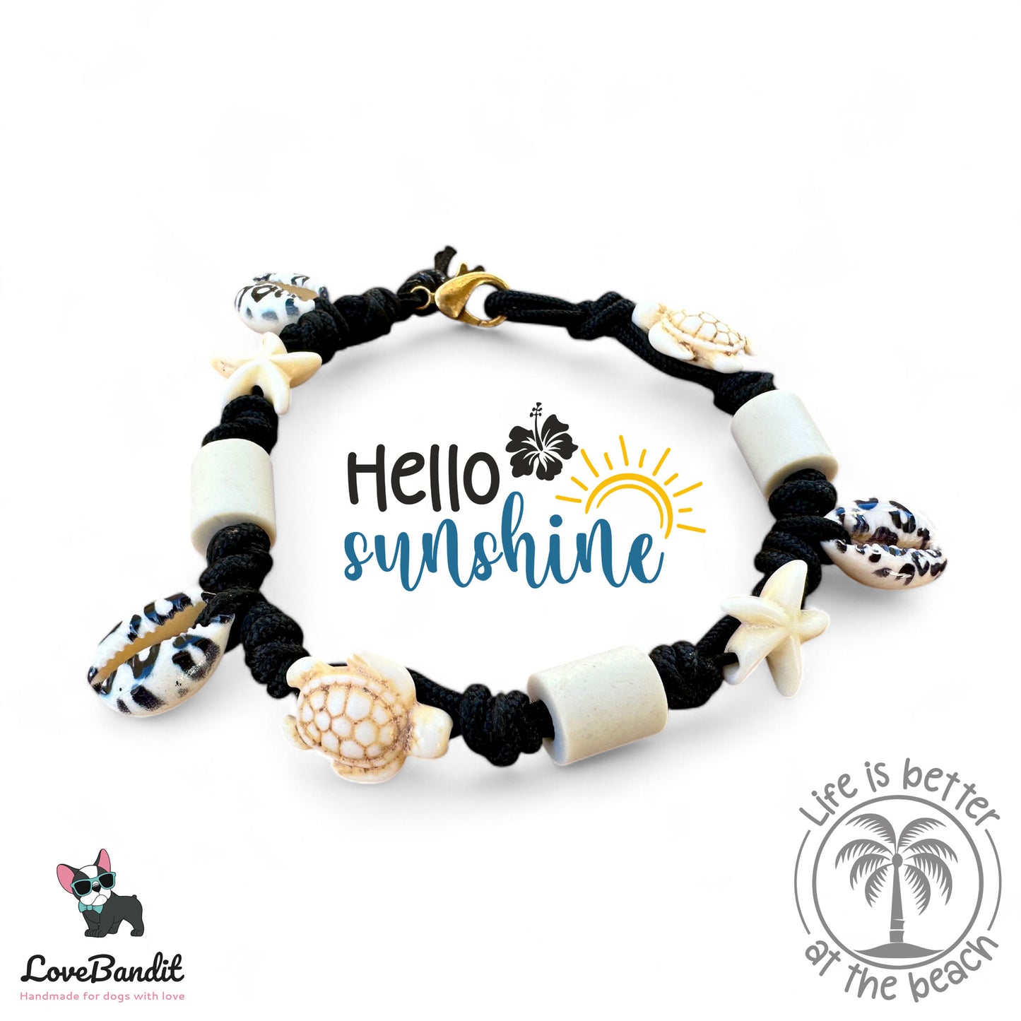 EM Keramik Halsband "Beach Surf Dog" Leo Lovebandit