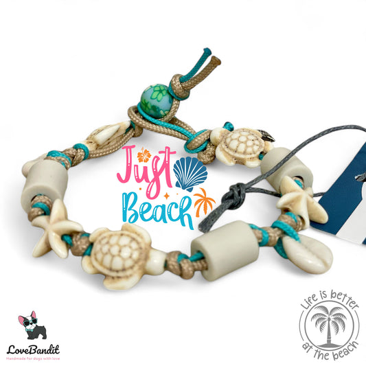 Armband - EM Keramik Armband "Friends Beach Surf Dog" passend zum EM Hundehalsband Lovebandit