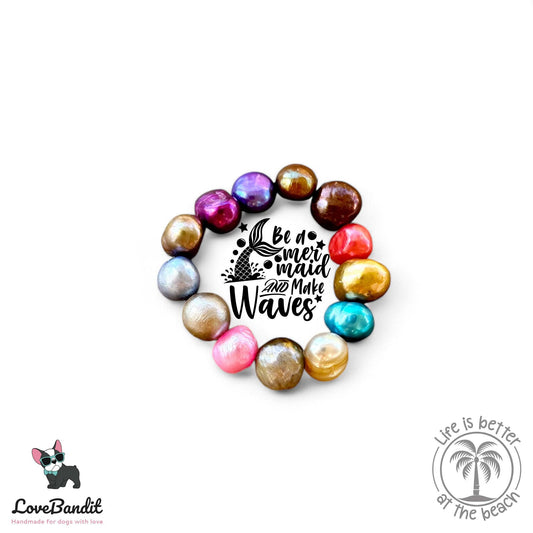 Süsswasserperlen Ring multicolor - elastisch - LoveBandit