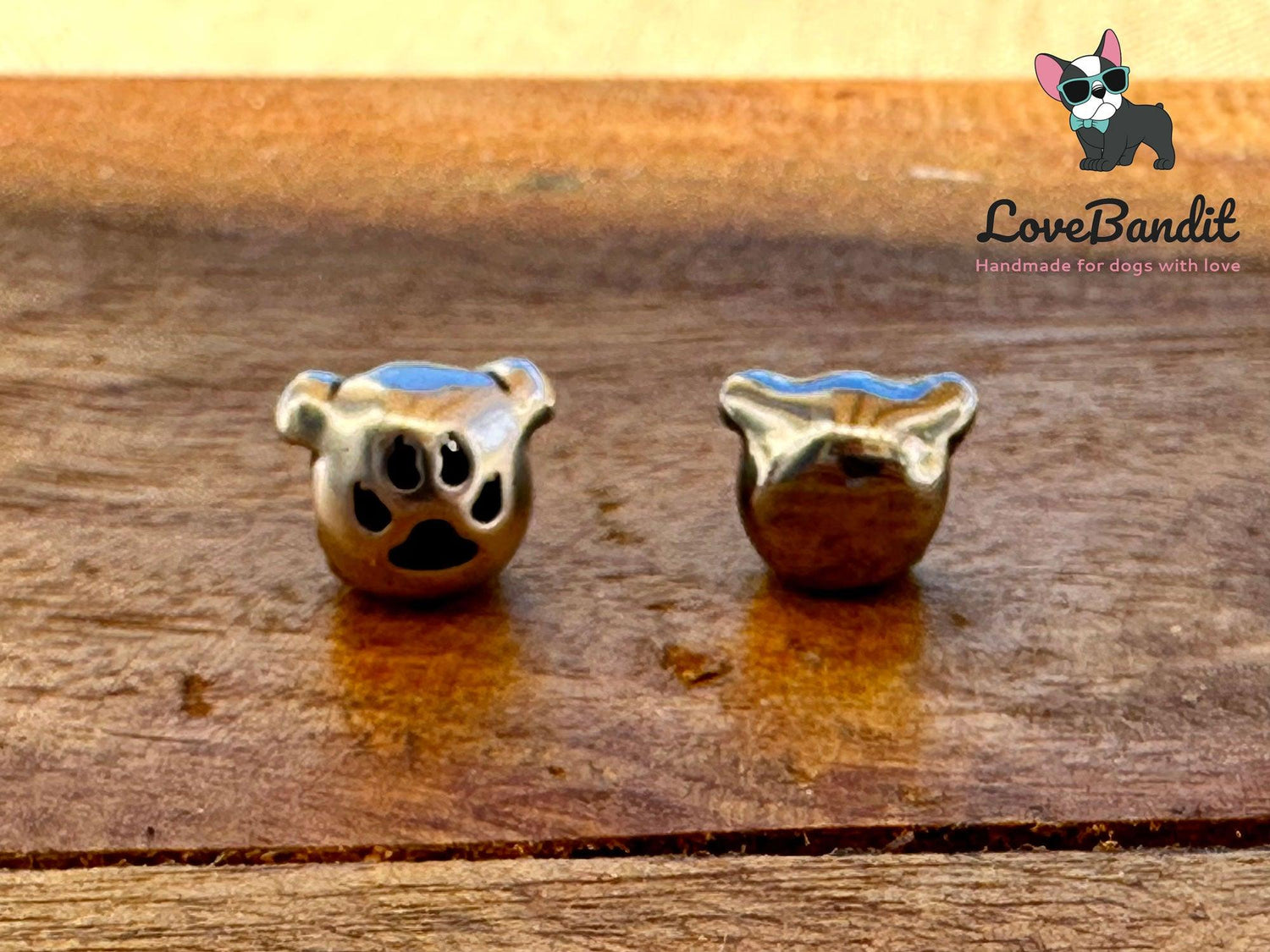 Bulldog Frenchie Halbedelstein Armband Tigerauge Lava Hämatit für Frauchen und Herrchen Lovebandit