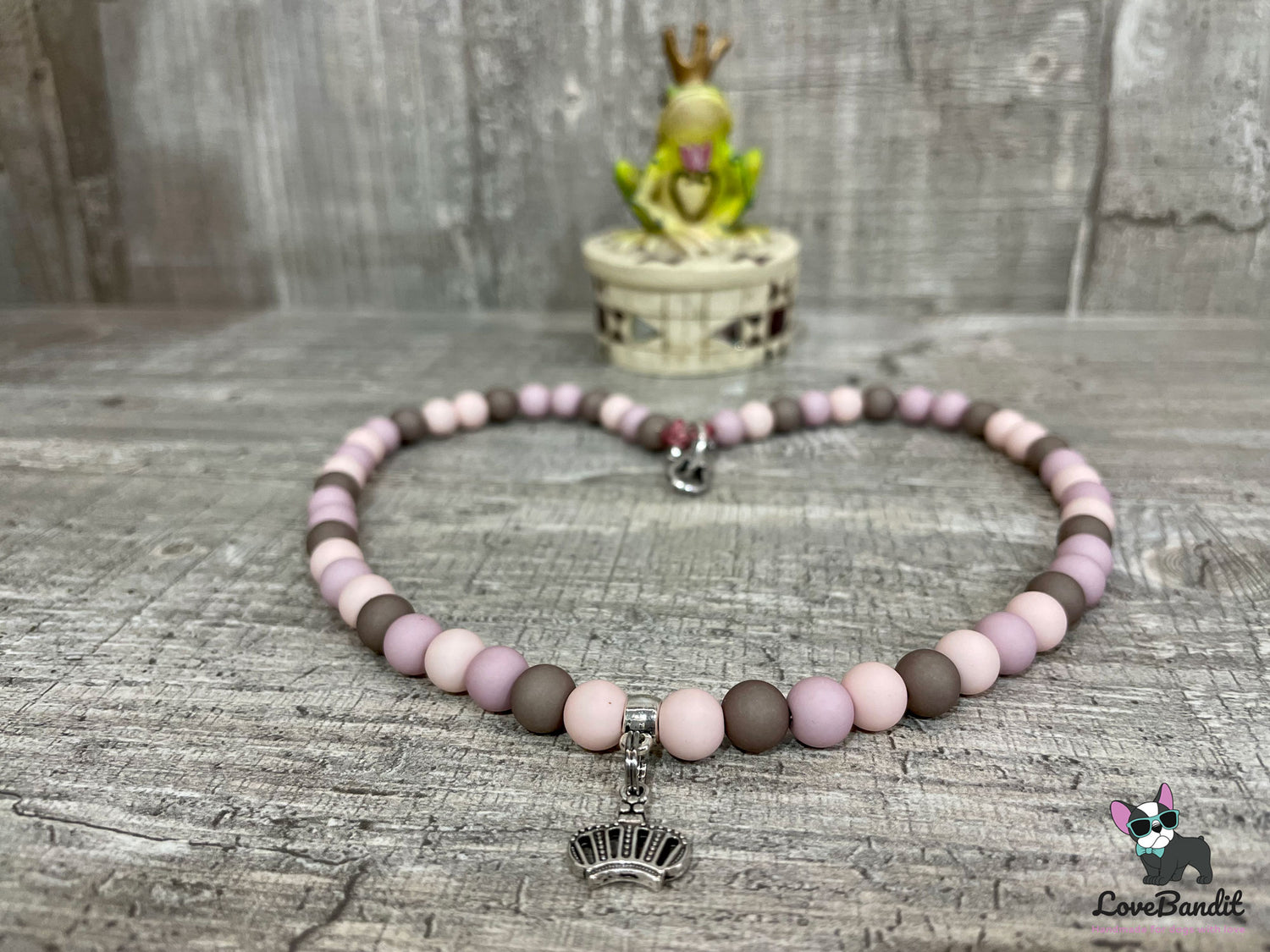 Schmuckkette "Schicki Rosé Seagreen" aus Acrylperlen (rosé/seagreen) Lovebandit