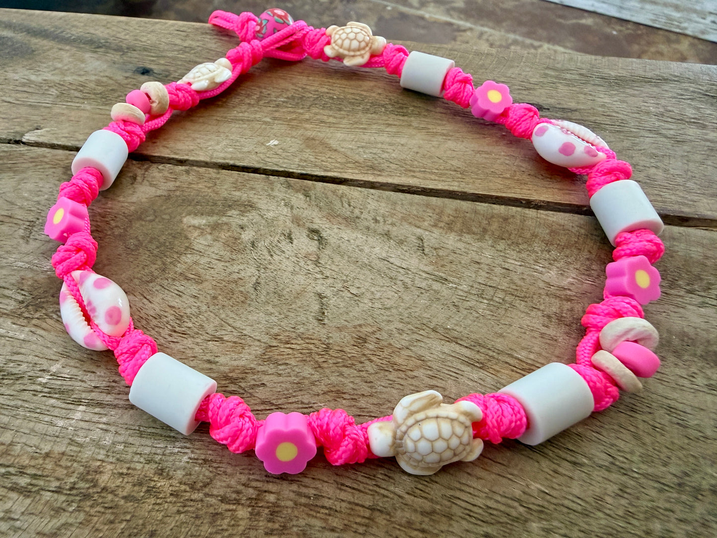 EM-Keramik Halsband Pink Ocean Neonpink