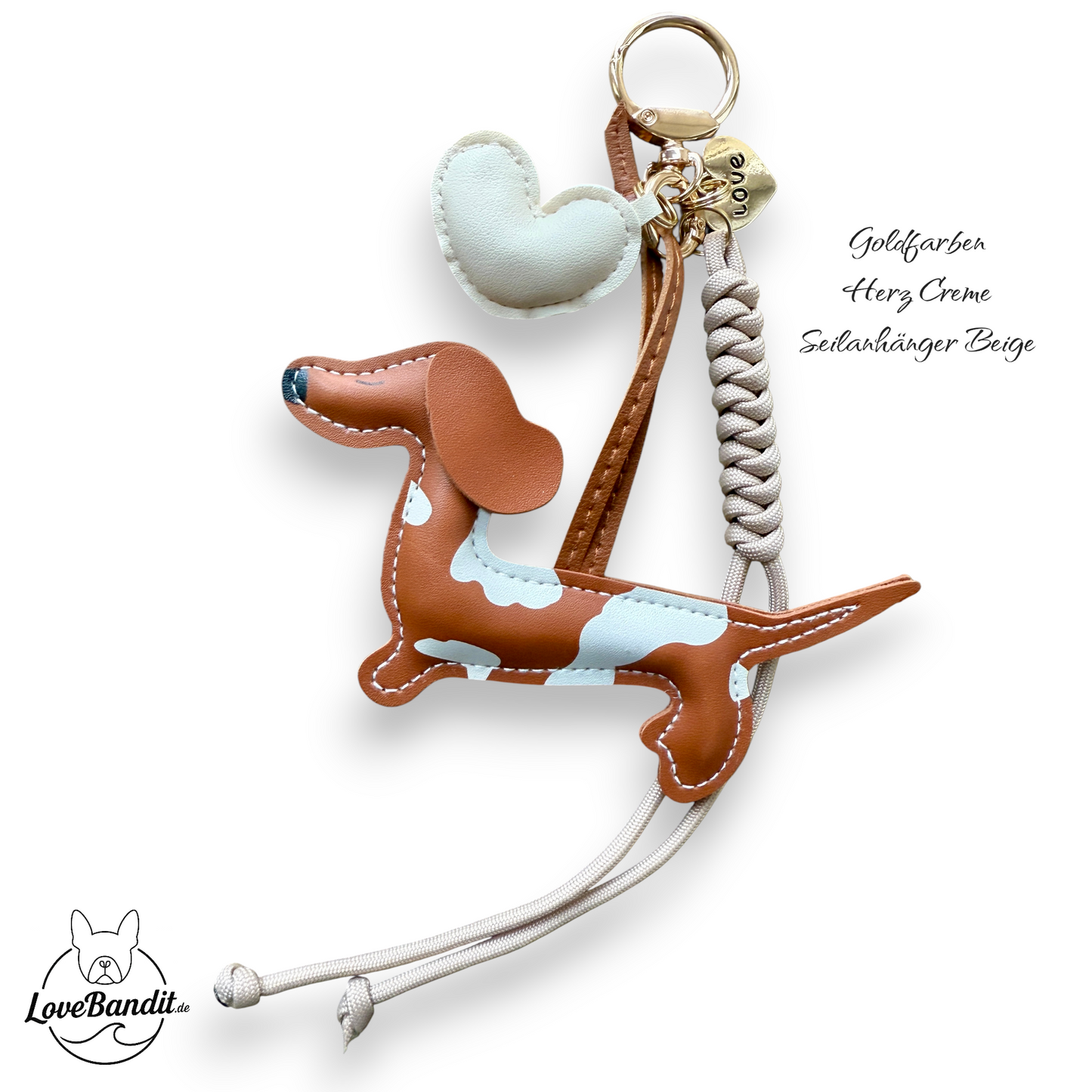Taschenanhänger Bag Charm Dachshund Love
