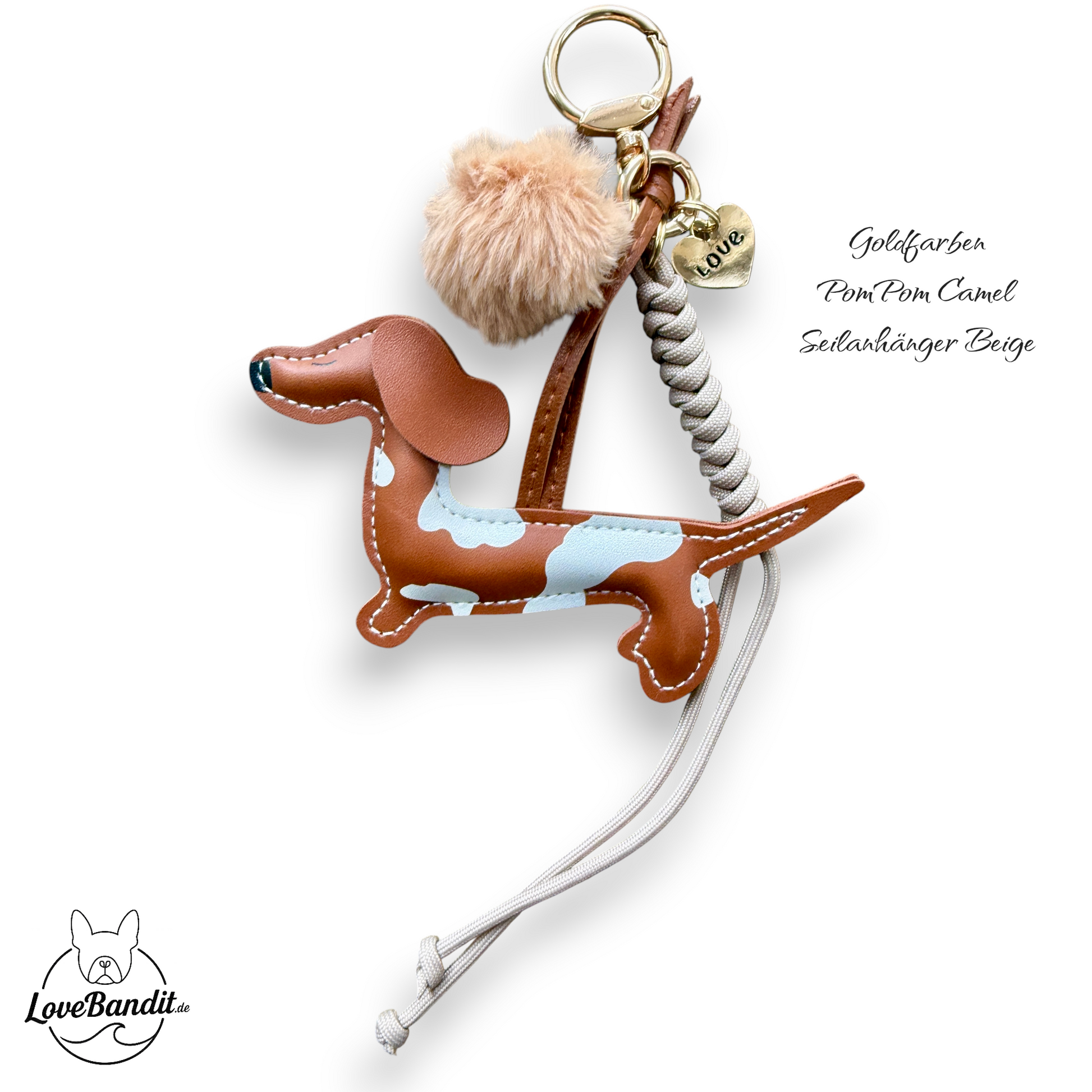 Taschenanhänger Bag Charm Dachshund Love