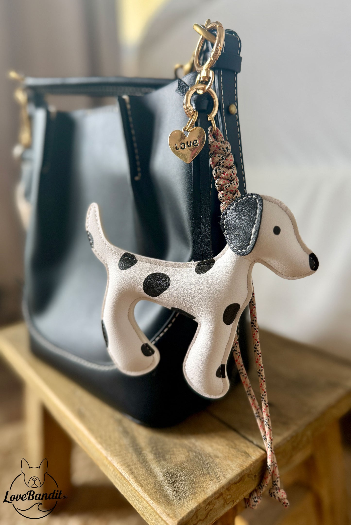 Taschenanhänger Bag Charm Dalmatiner LOVE 🐾🤍