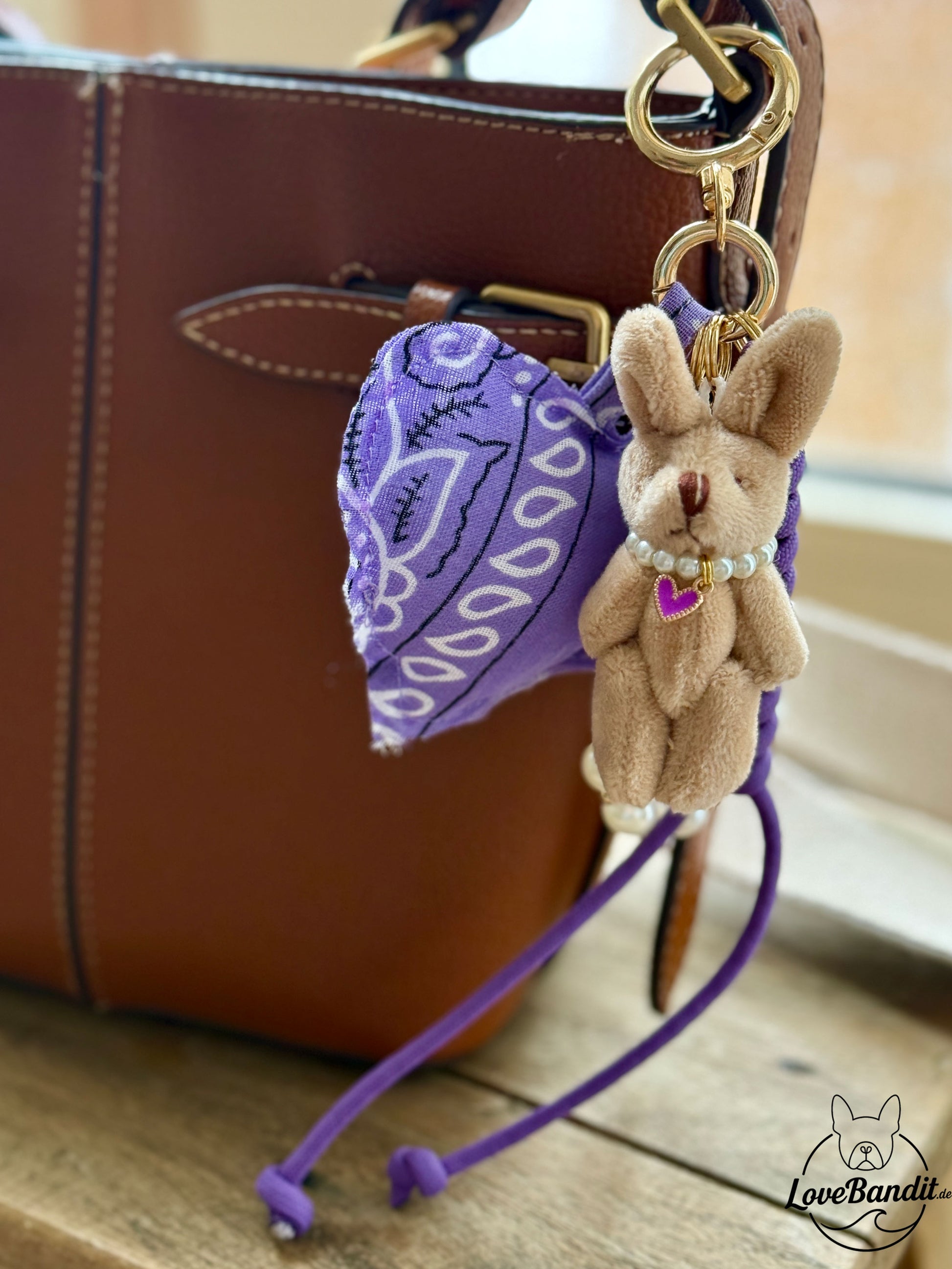 Taschenanhänger Bag Charm Frühlings-Hase Bling