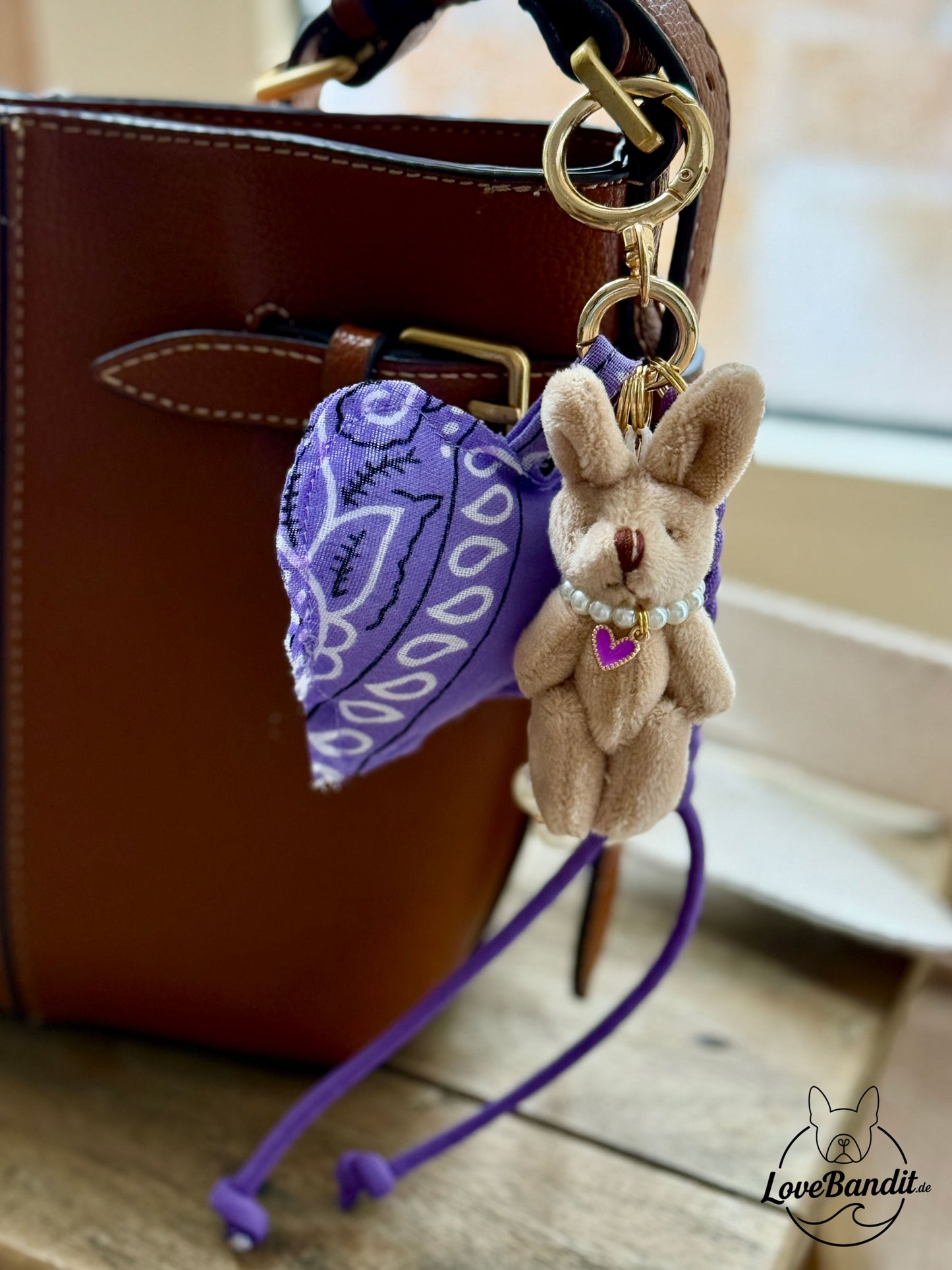 Taschenanhänger Bag Charm Frühlings-Hase Bling
