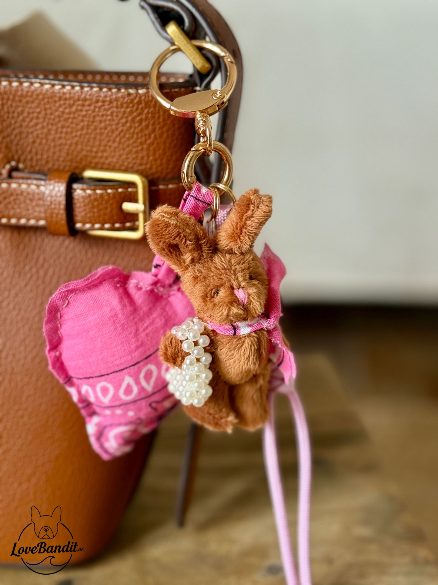 Taschenanhänger Bag Charm Pink Bunny Bling 🌸🐰✨