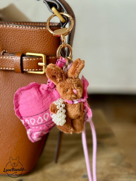 Taschenanhänger Bag Charm Pink Bunny Bling 🌸🐰✨