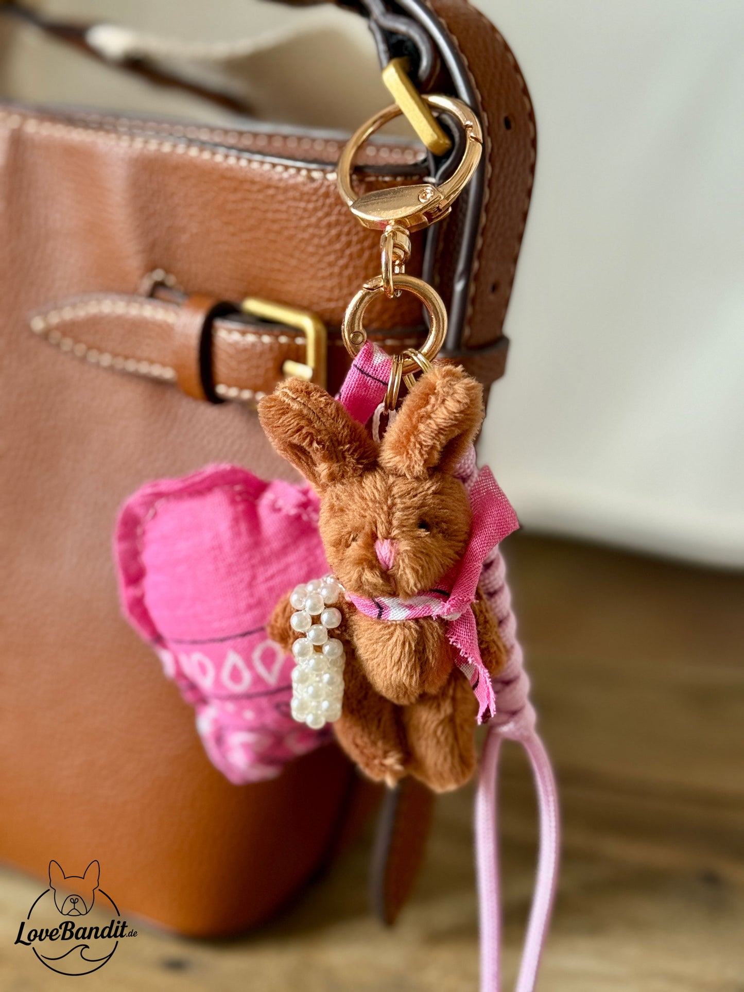 Taschenanhänger Bag Charm Pink Bunny Bling 🌸🐰✨