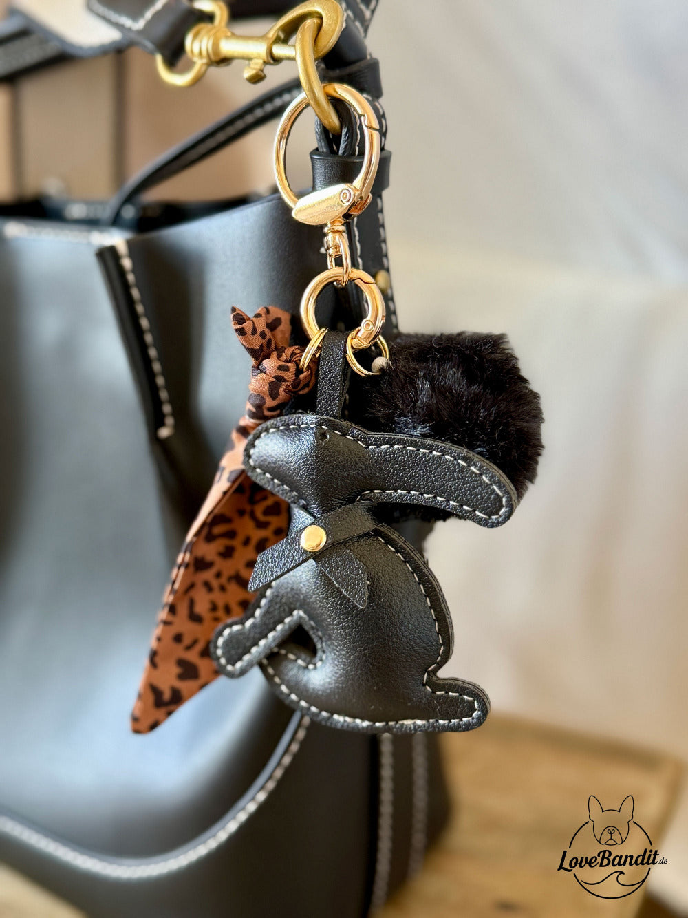 Taschenanhänger Bag Charm Little Bunny Noir LoveBandit