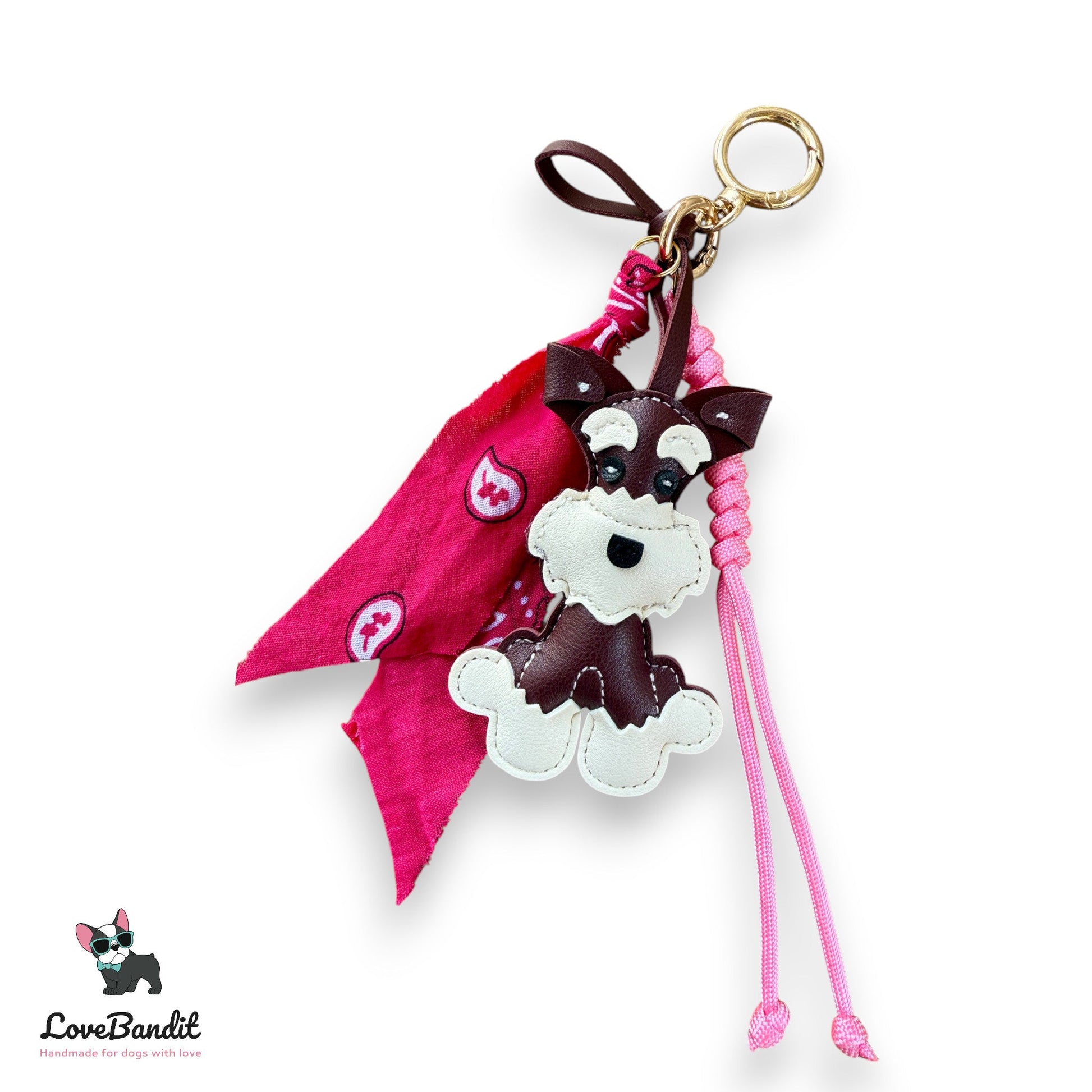 Taschenanhänger Bag Charm Hund Bordeaux Bandana LoveBandit