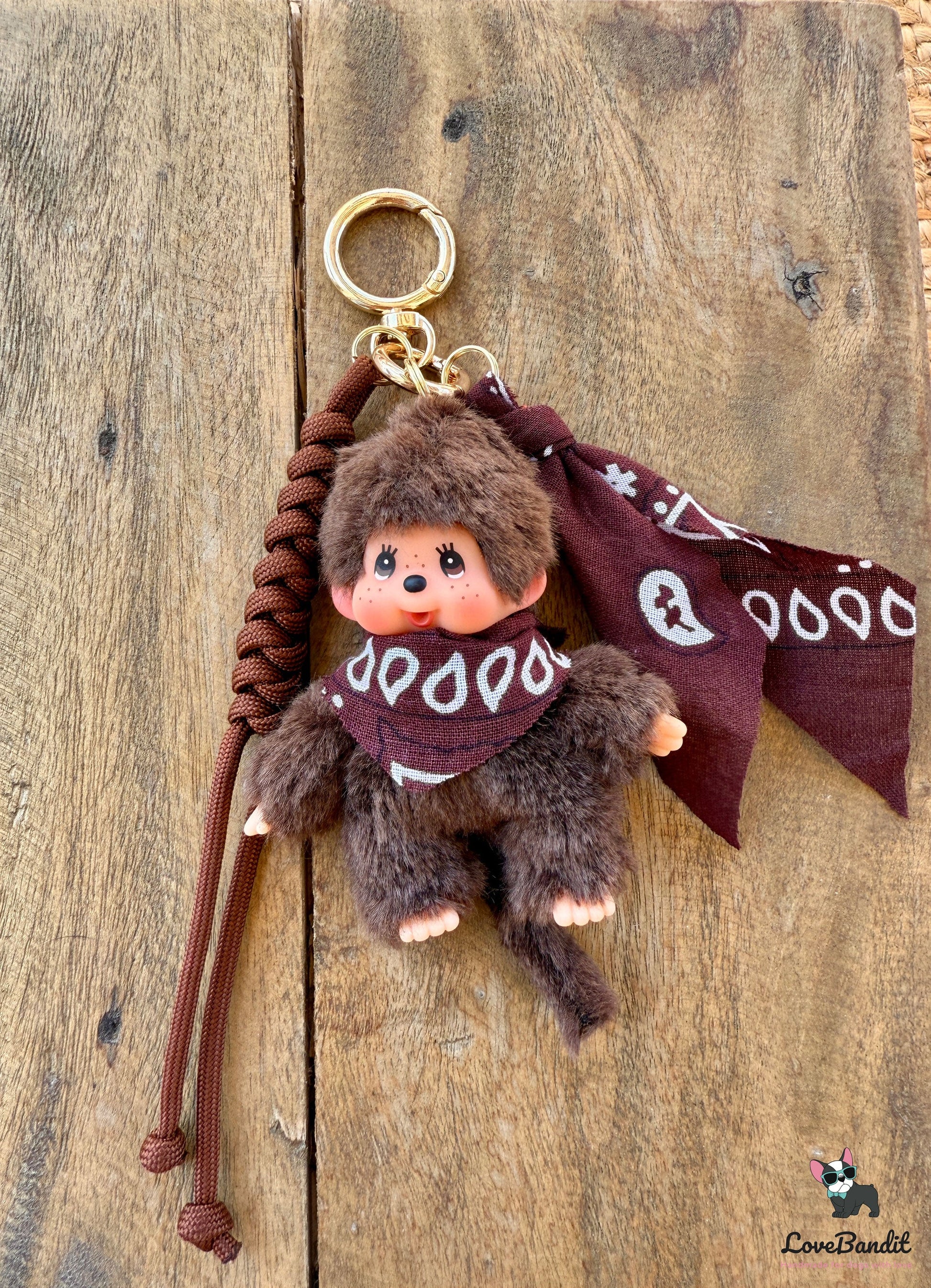 Taschenanhänger Bag Charm Monchhichi - RARITÄT - Bandana LoveBandit