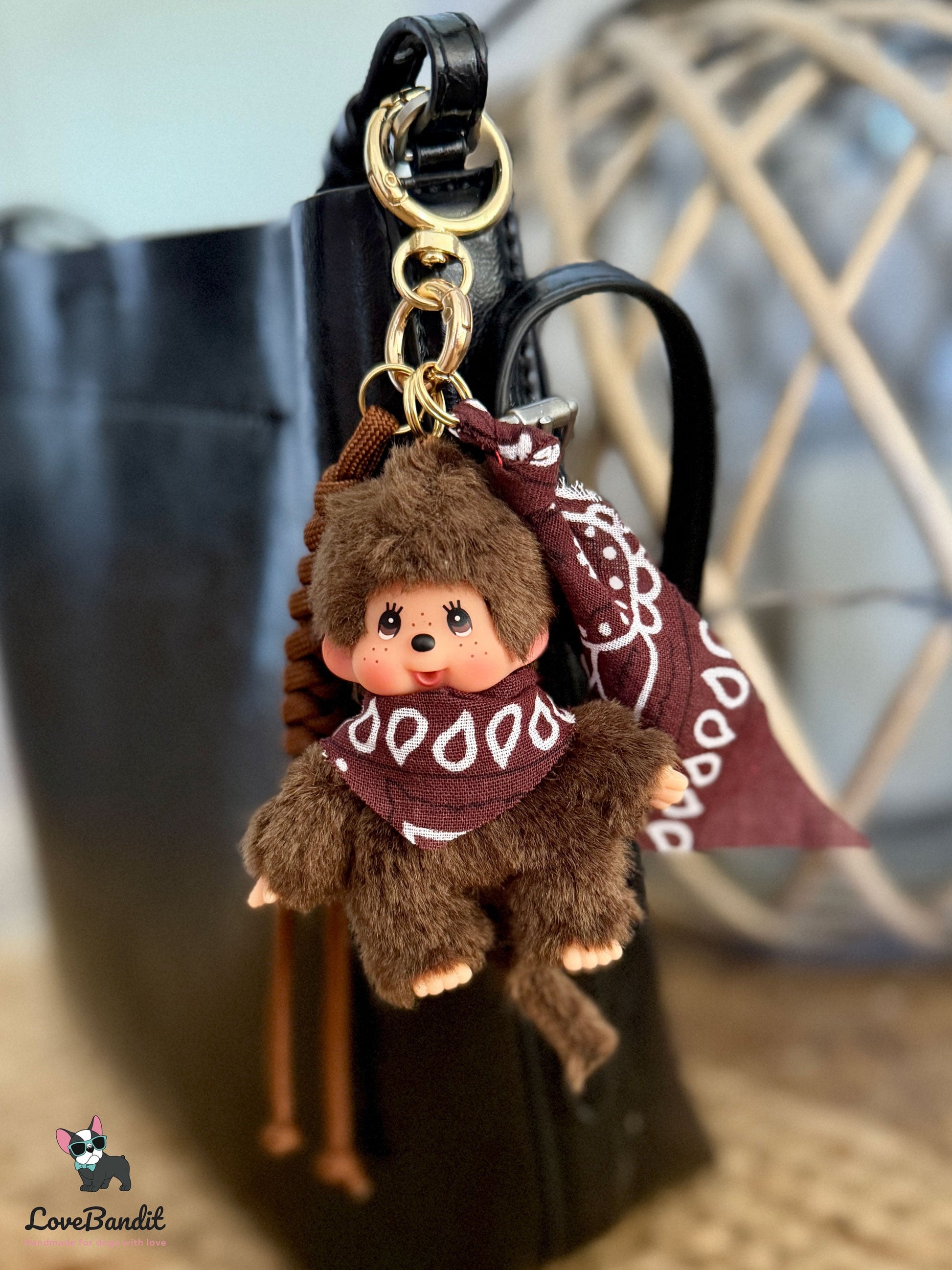 Taschenanhänger Bag Charm Monchhichi - RARITÄT - Bandana LoveBandit