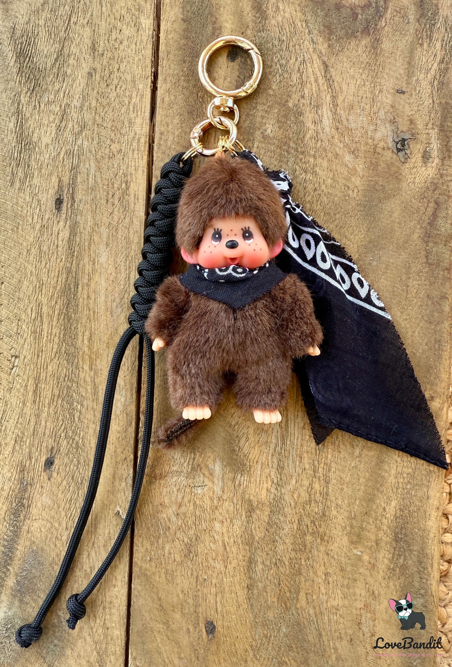 Taschenanhänger Bag Charm Monchhichi - RARITÄT - Bandana LoveBandit